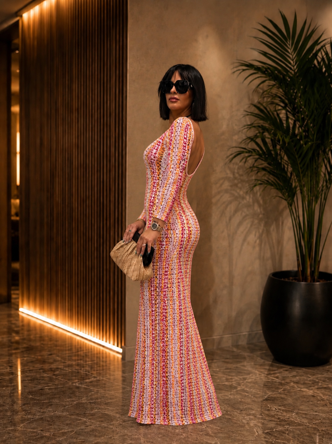 Sunset Glam – Abito Lungo Multicolor