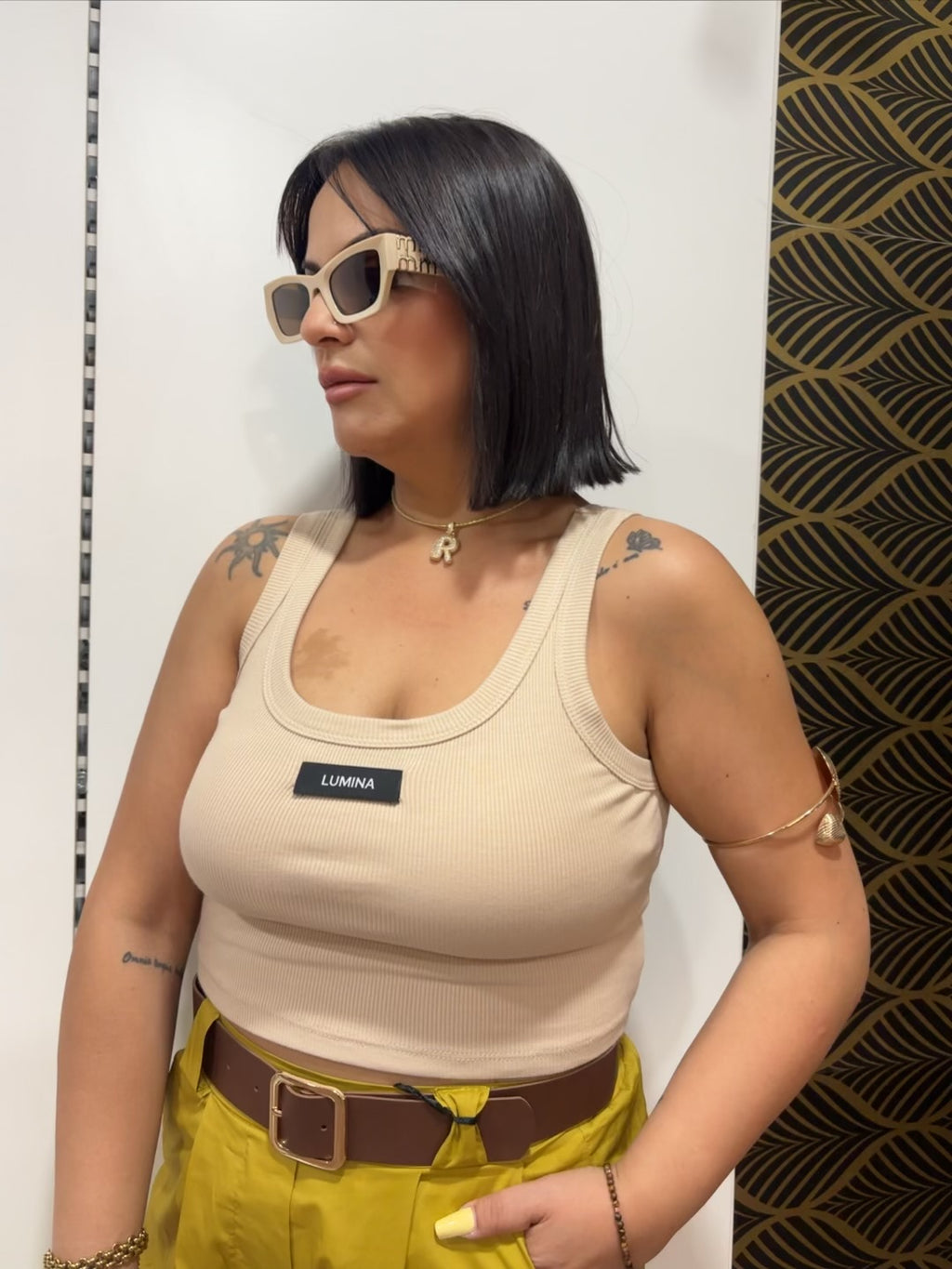 Crop Top a Costine Lumina