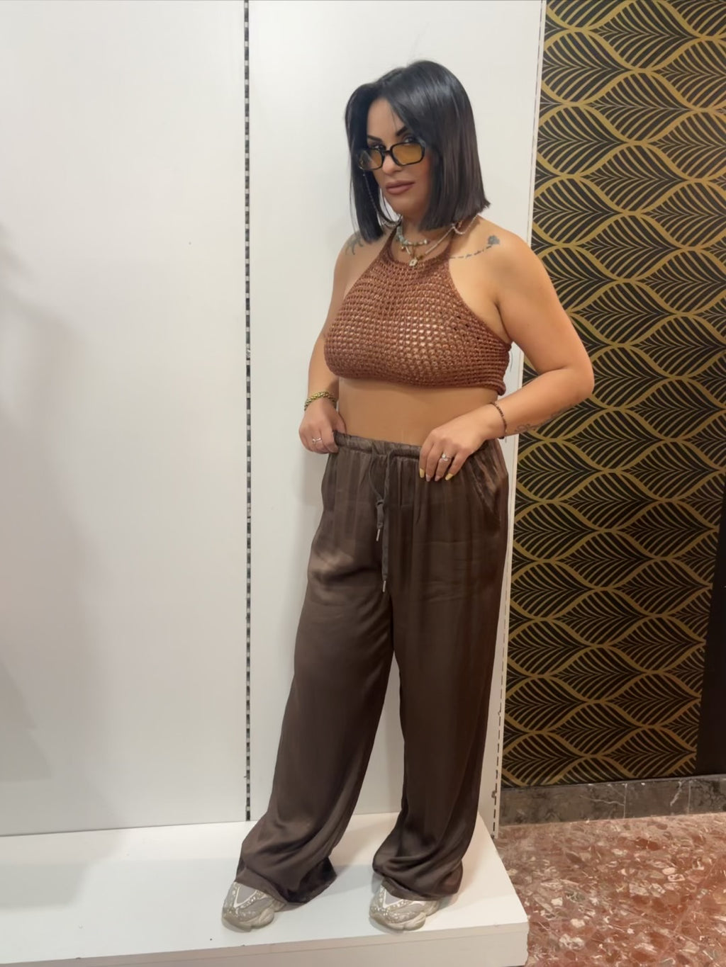 Pantalone Palazzo Satinato