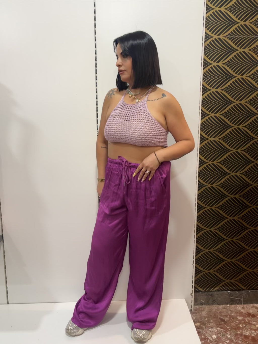 Pantalone Palazzo Satinato