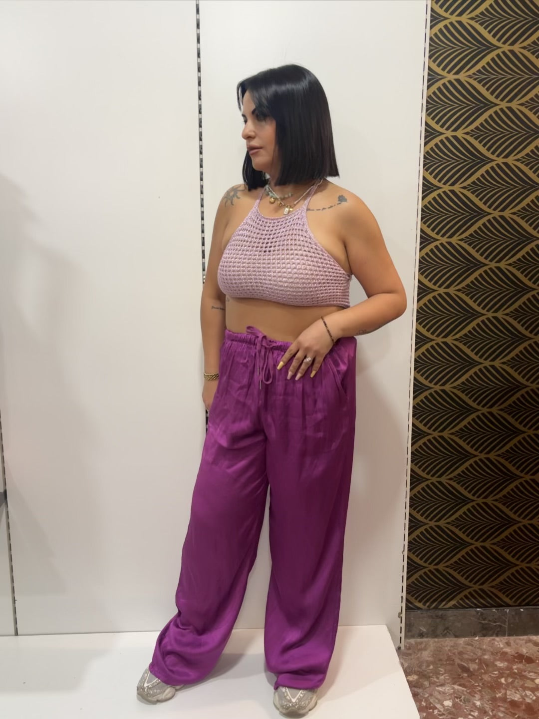 Coordinato Crochet con Pantalone Palazzo