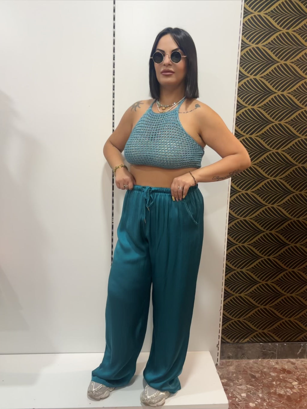 Pantalone Palazzo Satinato