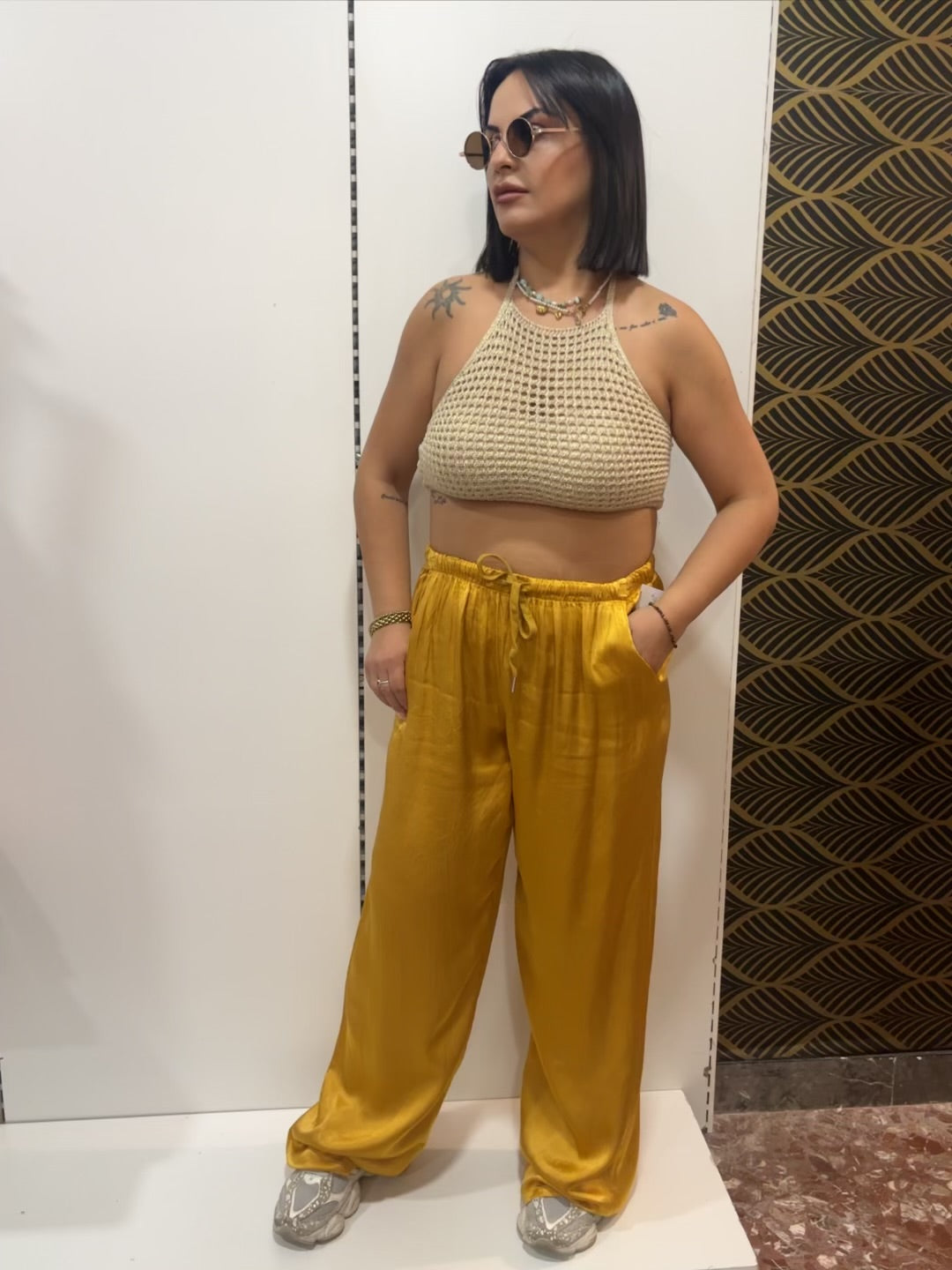Coordinato Crochet con Pantalone Palazzo