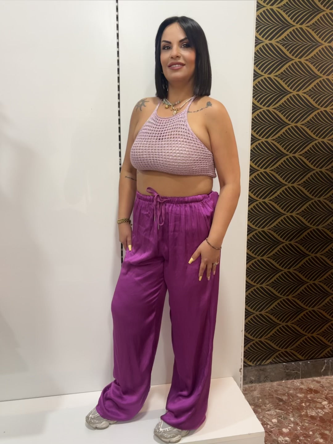 Coordinato Crochet con Pantalone Palazzo