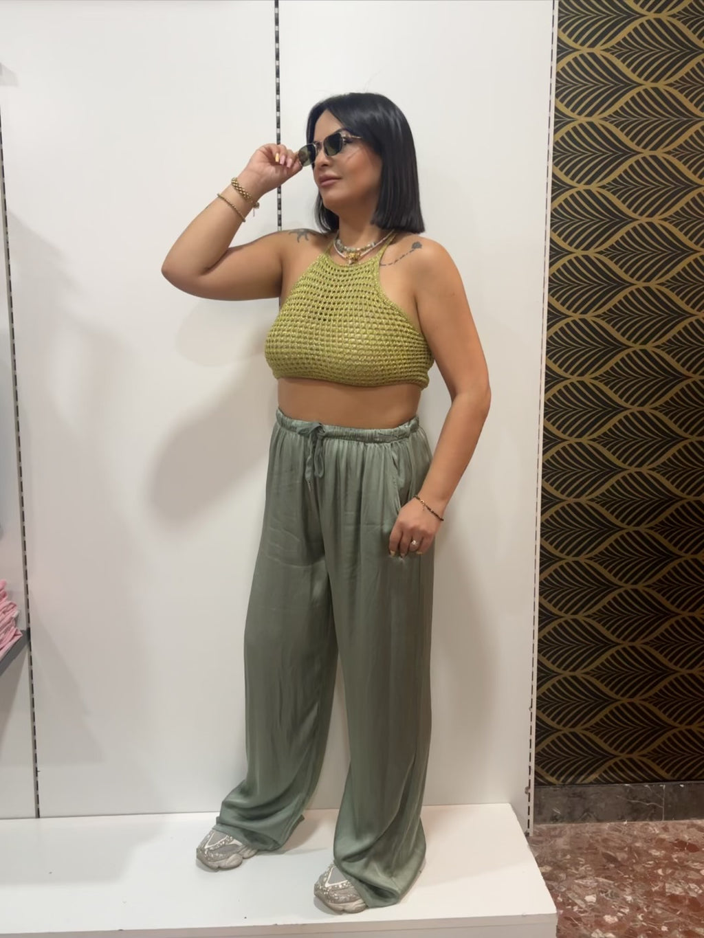 Pantalone Palazzo Satinato