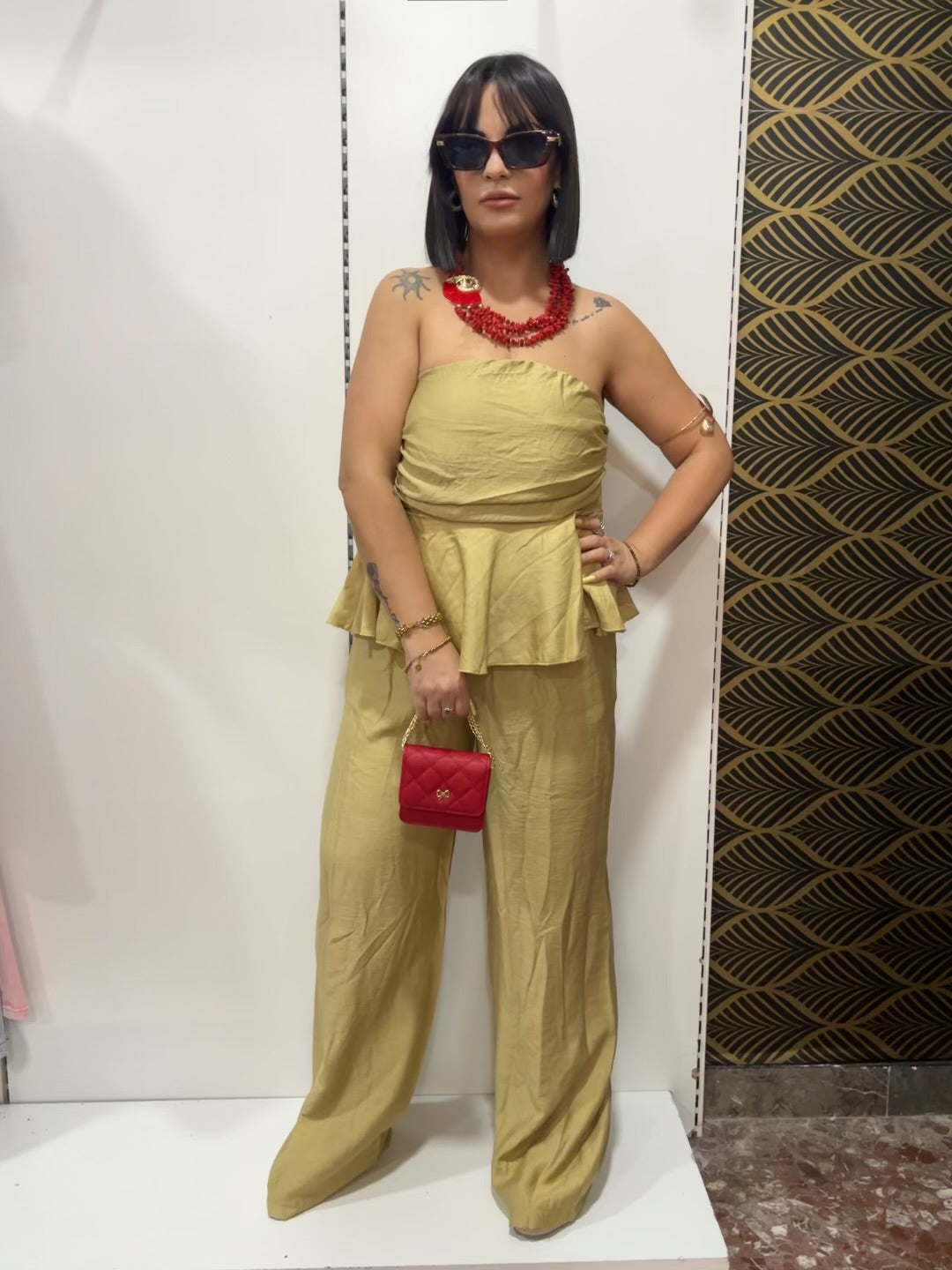 Completo Positano Fascia con Pantalone Palazzo