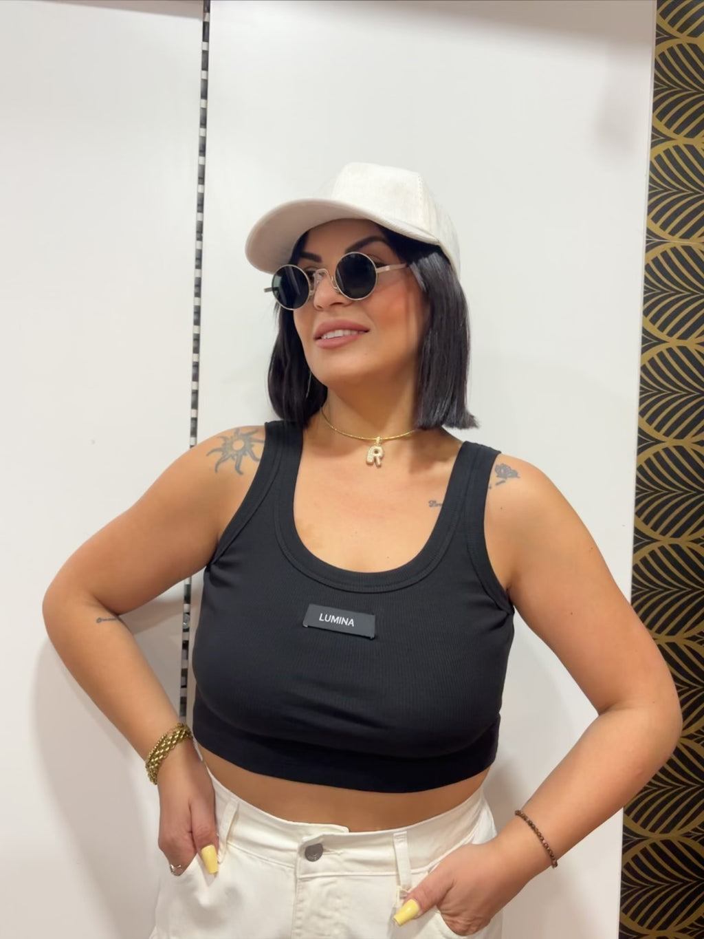 Crop Top a Costine Lumina