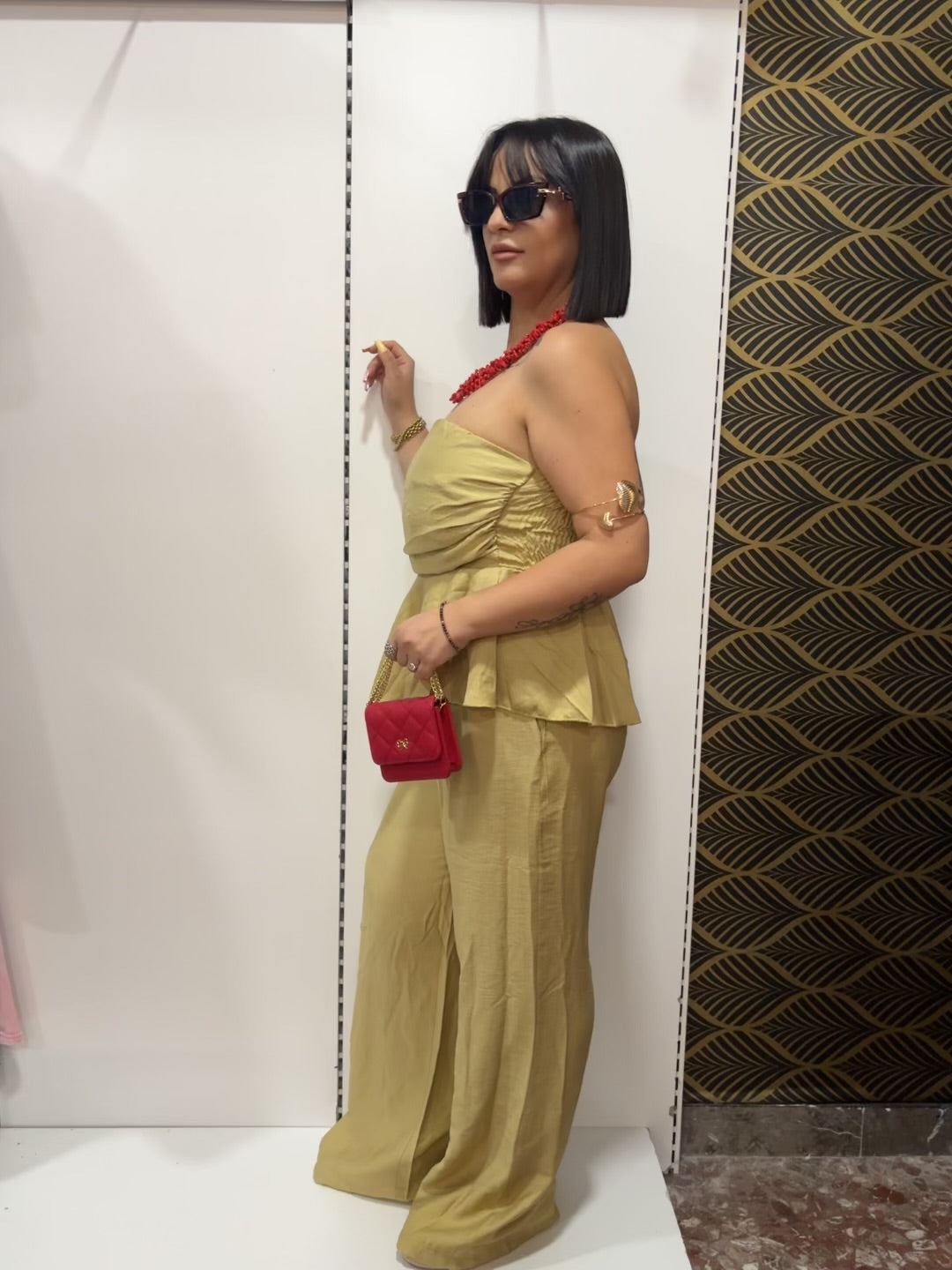 Completo Positano Fascia con Pantalone Palazzo