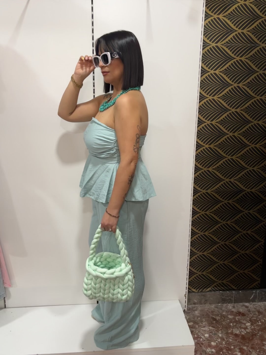 Completo Positano Fascia con Pantalone Palazzo