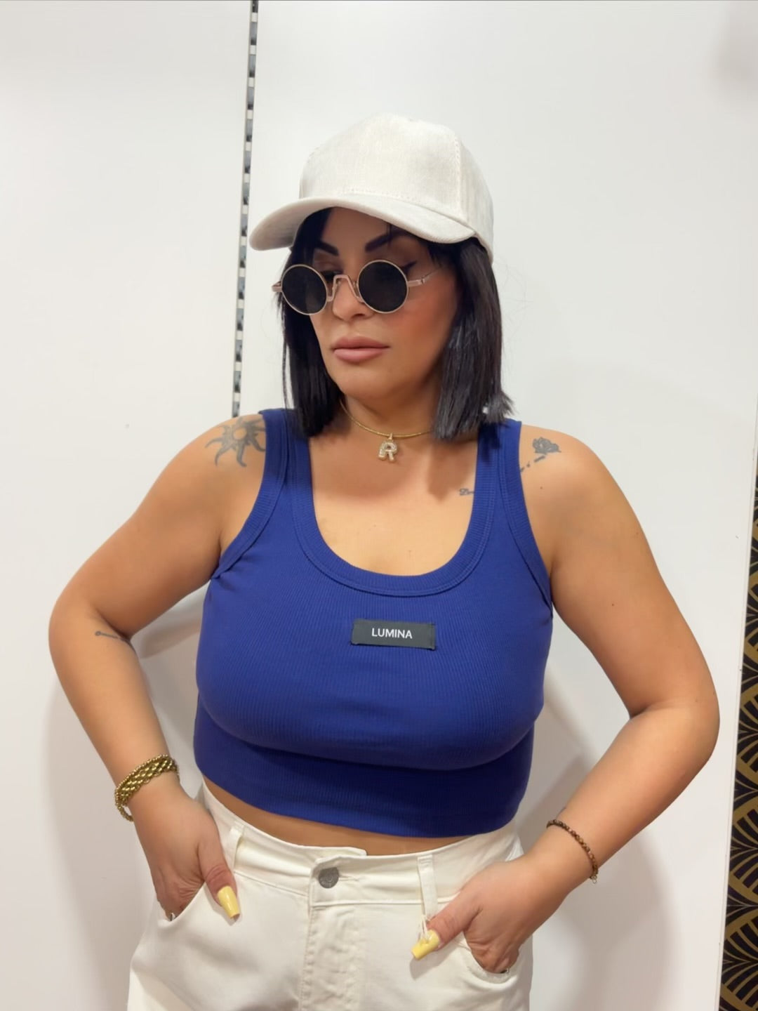 Crop Top a Costine Lumina
