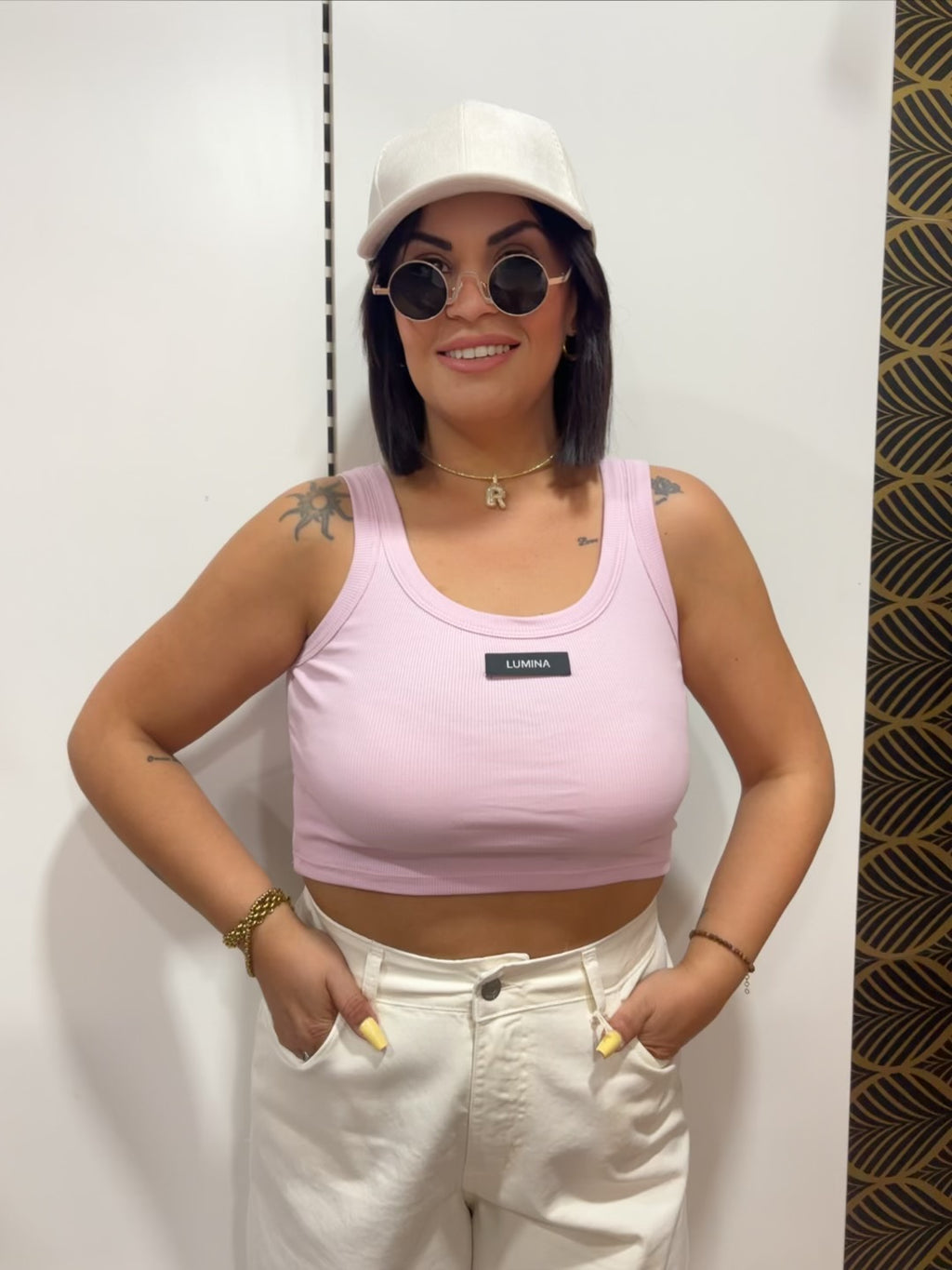 Crop Top a Costine Lumina