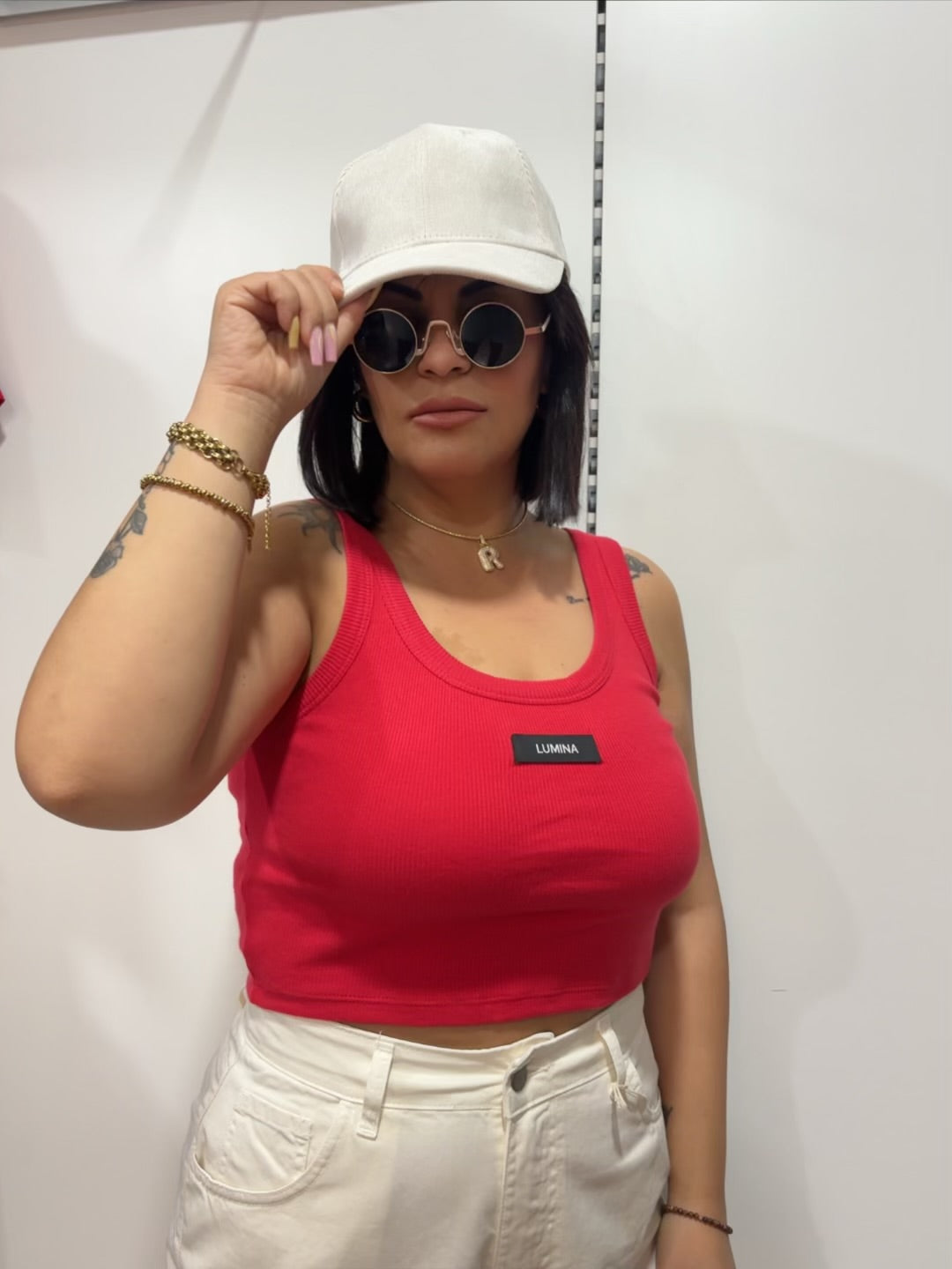 Crop Top a Costine Lumina
