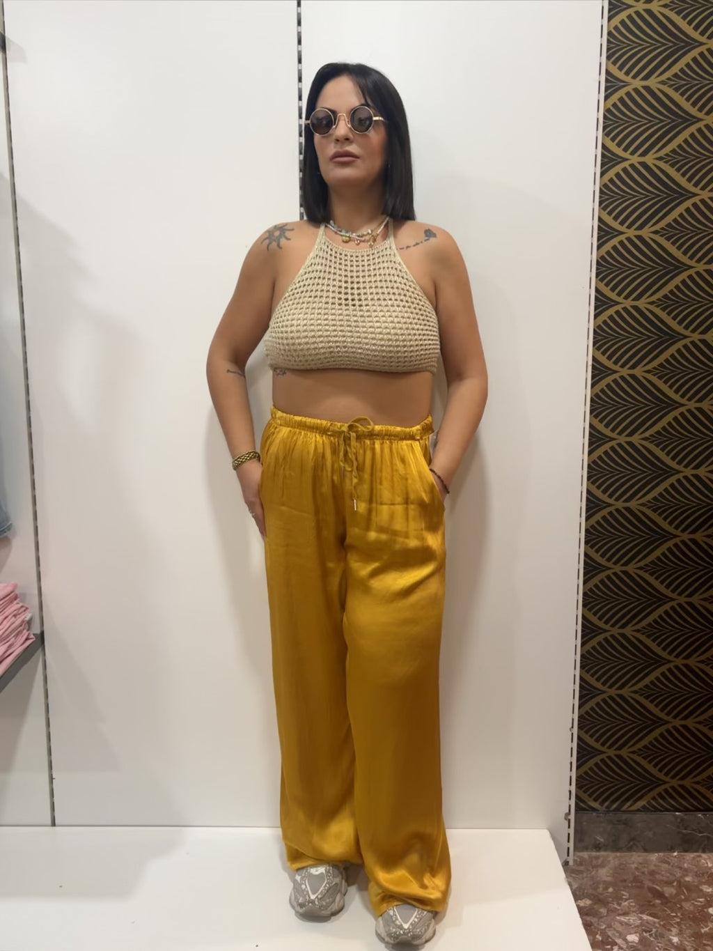 Pantalone Palazzo Satinato