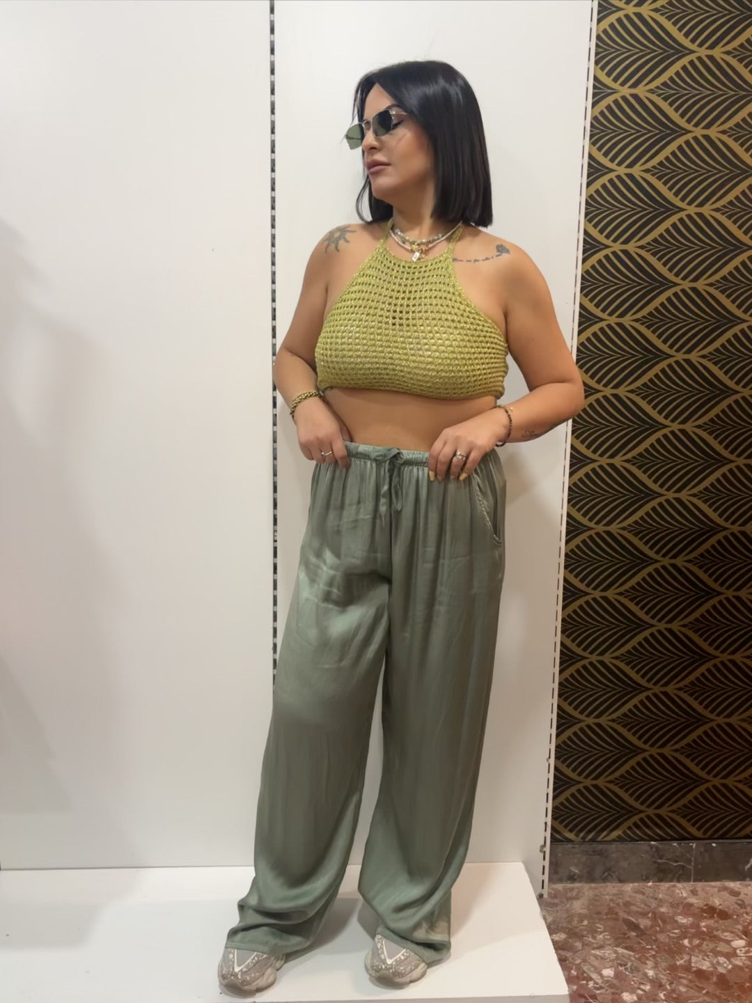 Pantalone Palazzo Satinato