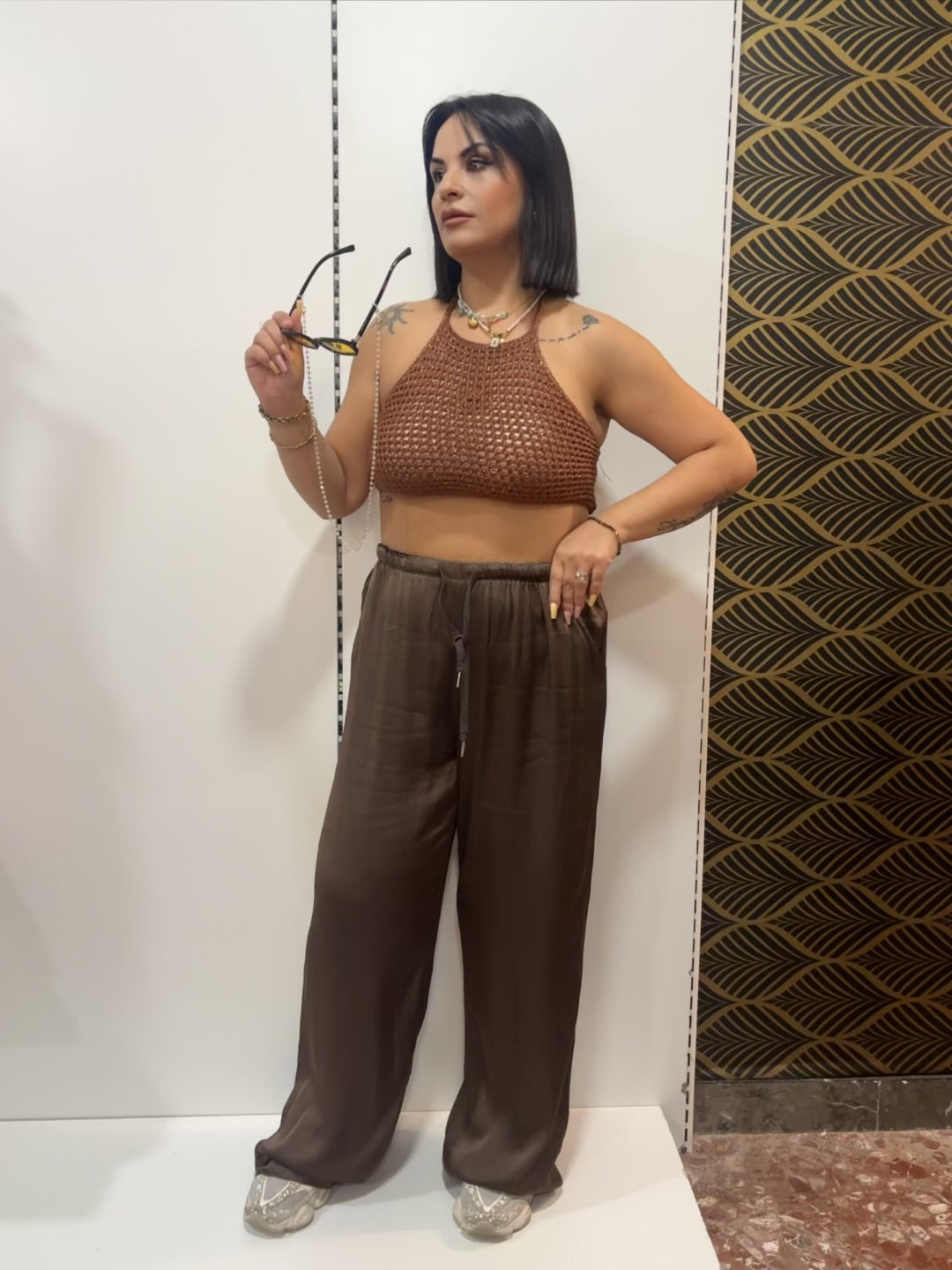 Coordinato Crochet con Pantalone Palazzo